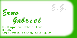 erno gabriel business card