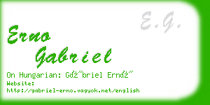 erno gabriel business card